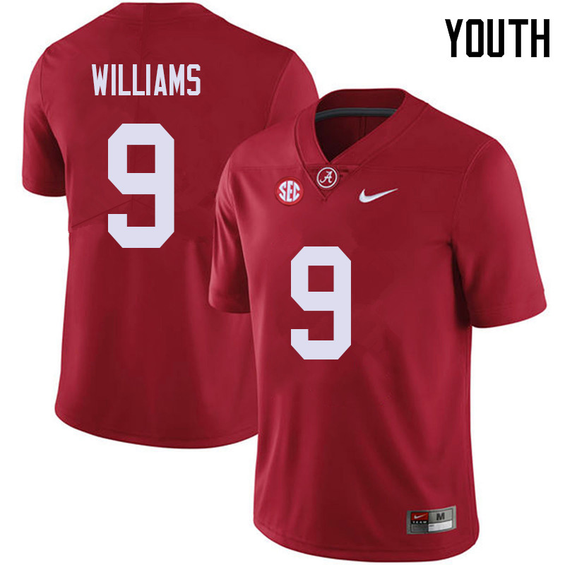 Youth #9 Xavier Williams Alabama Crimson Tide College Football Jerseys Sale-Red